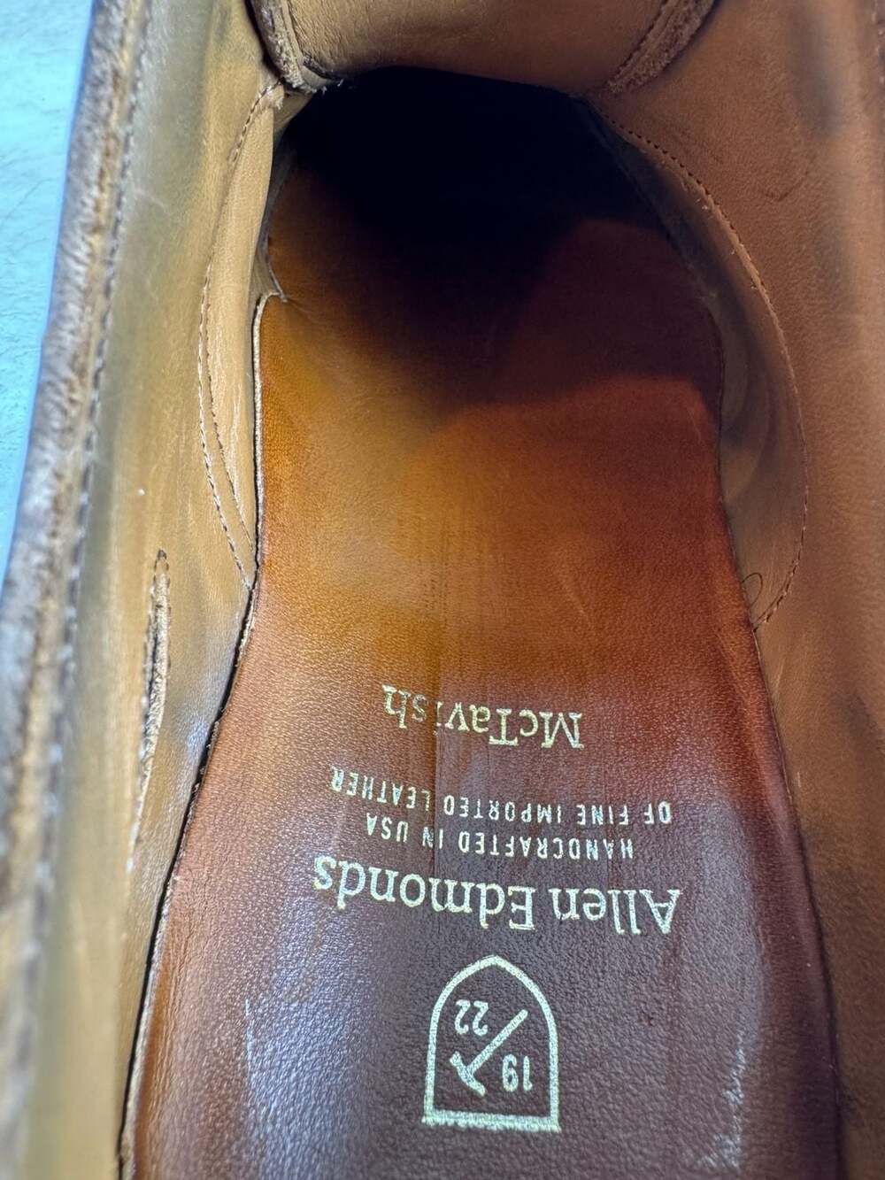 Allen Edmonds McTavish Wingtip Oxford Black Leather Men’s Shoes Size 8.5 - Picture 13 of 16